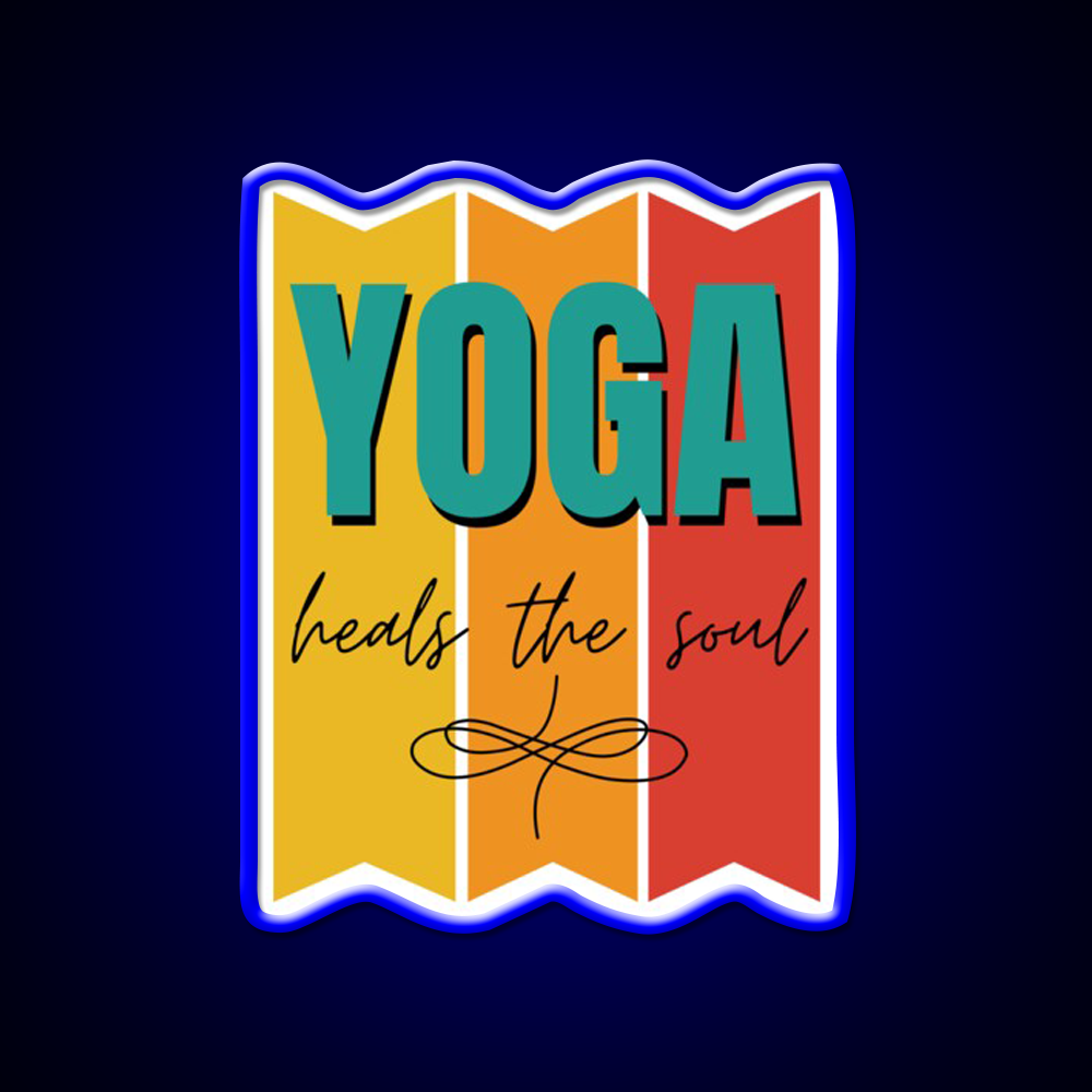 Yoga Heals The Soul Yoga Led Neon Sign For Wellness Space Rgb Color