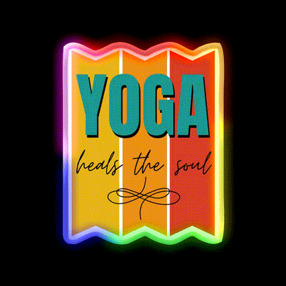 Yoga Heals The Soul Yoga Led Neon Sign For Wellness Space Rgb Color