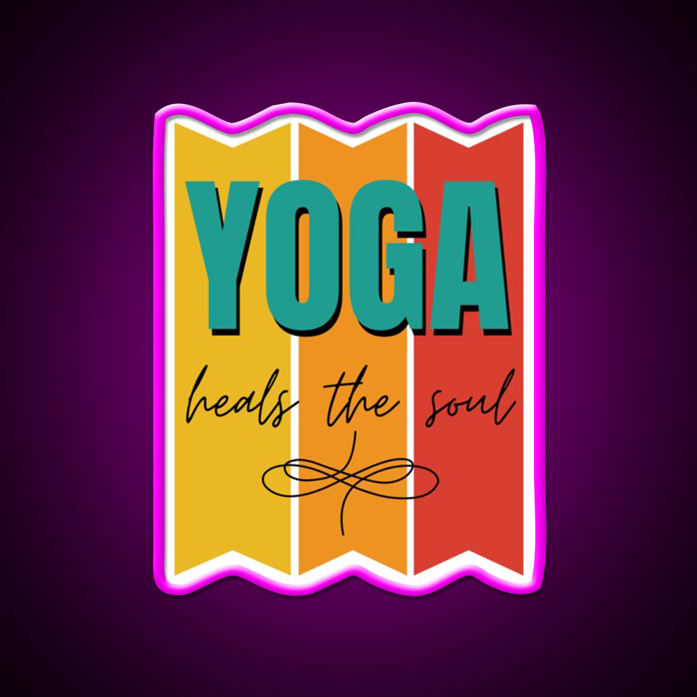 Yoga Heals The Soul Yoga Led Neon Sign For Wellness Space Rgb Color