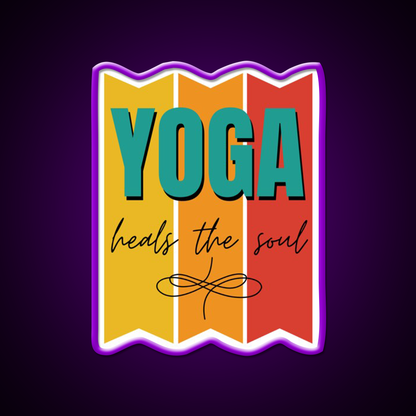 Yoga Heals The Soul Yoga Led Neon Sign For Wellness Space Rgb Color