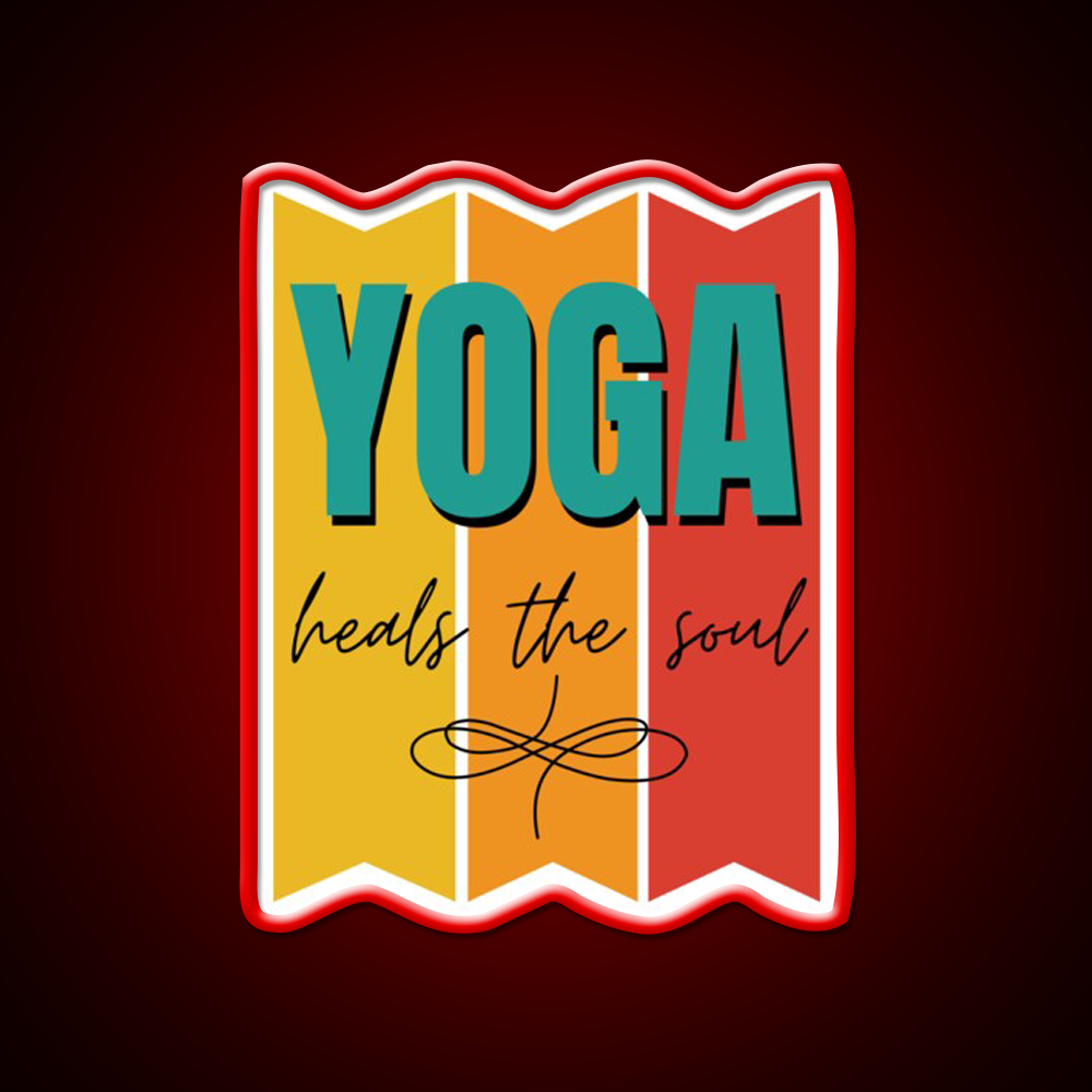 Yoga Heals The Soul Yoga Led Neon Sign For Wellness Space Rgb Color