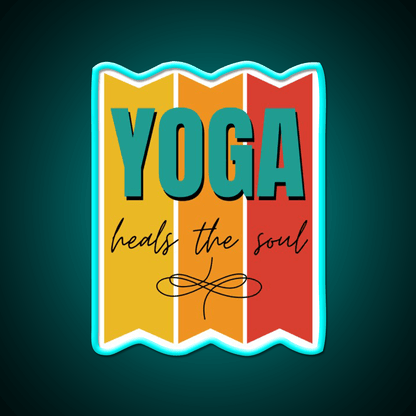 Yoga Heals The Soul Yoga Led Neon Sign For Wellness Space Rgb Color - Shineneon
