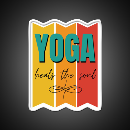 Yoga Heals The Soul Yoga Led Neon Sign For Wellness Space Rgb Color