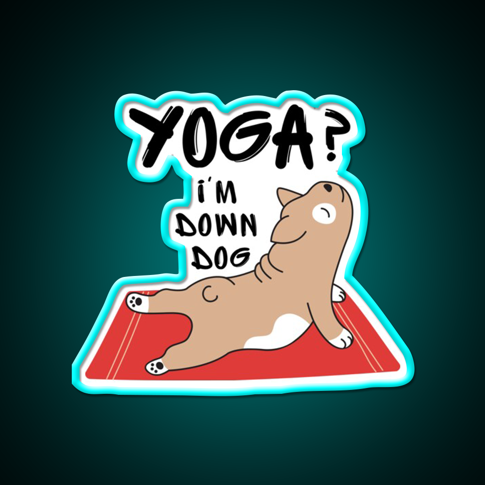 Yoga Im Down Dog Essential Yoga Led Neon Sign For Wellness Space Rgb Color