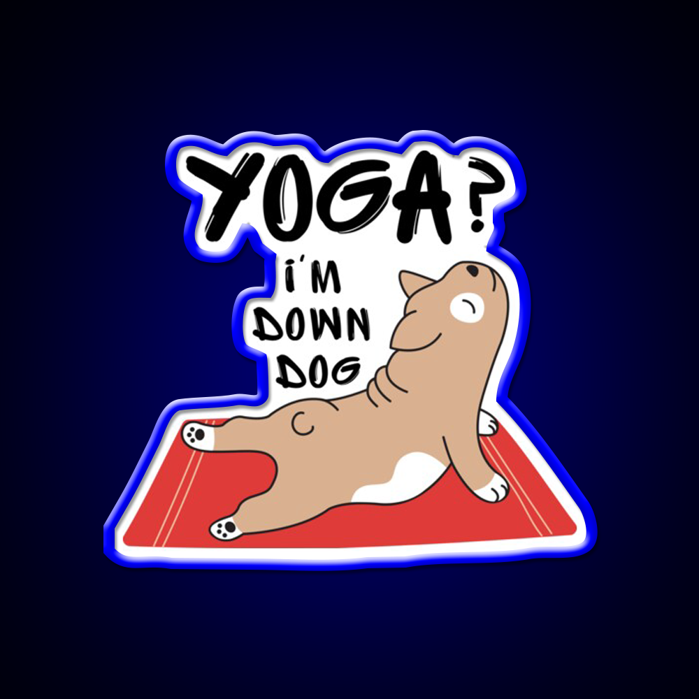 Yoga Im Down Dog Essential Yoga Led Neon Sign For Wellness Space Rgb Color