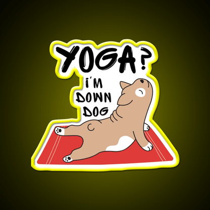 Yoga Im Down Dog Essential Yoga Led Neon Sign For Wellness Space Rgb Color - Shineneon