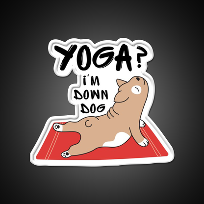 Yoga Im Down Dog Essential Yoga Led Neon Sign For Wellness Space Rgb Color