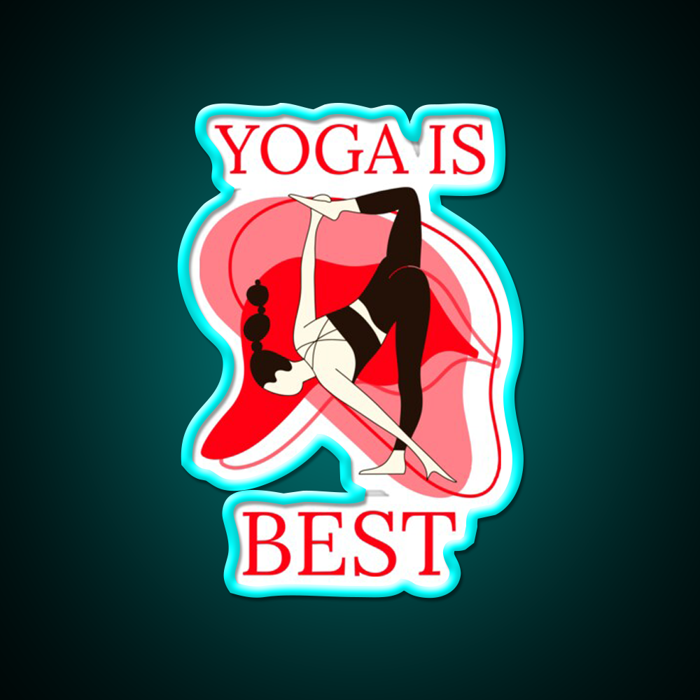 Yoga Is Best Yoga Led Neon Sign For Wellness Space Rgb Color