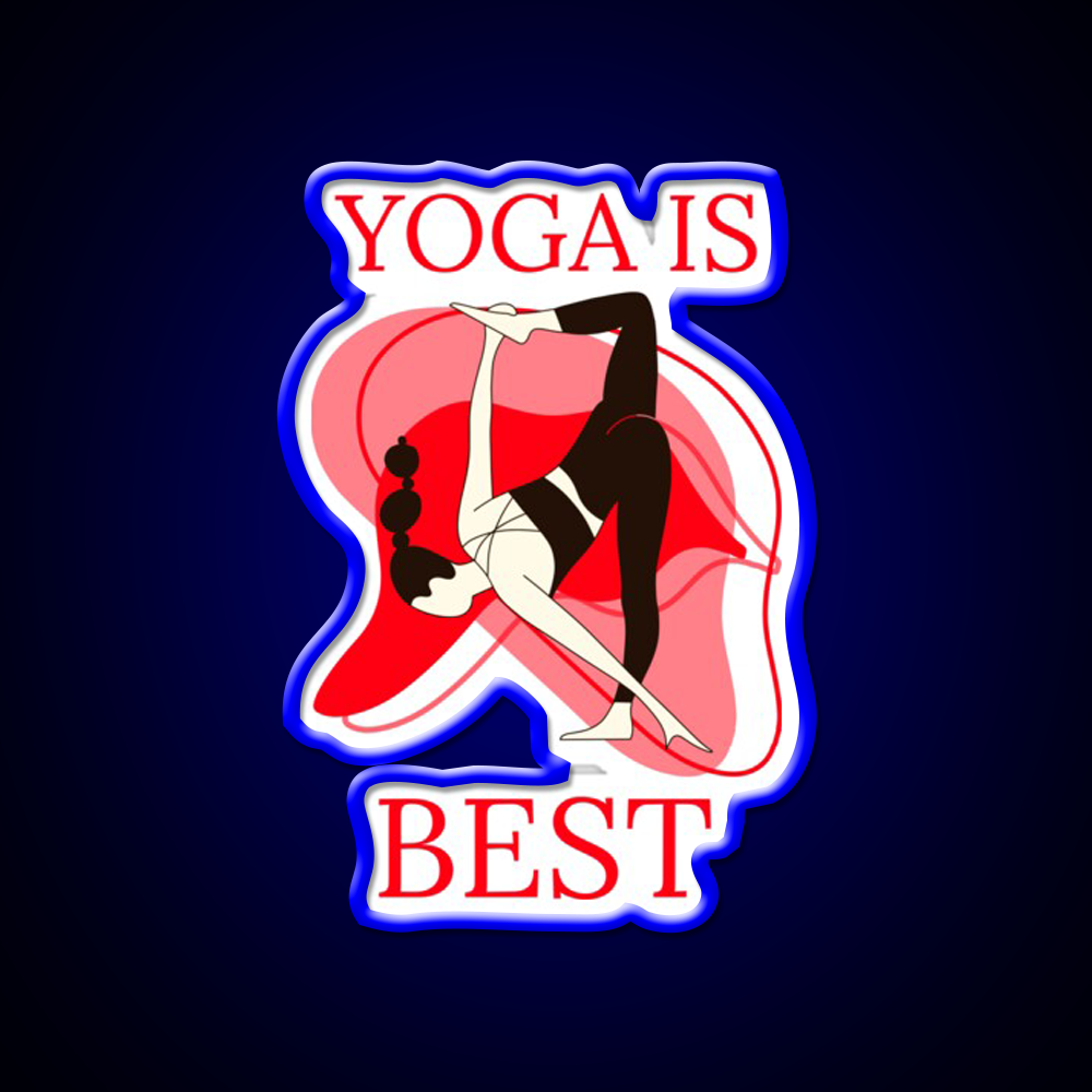Yoga Is Best Yoga Led Neon Sign For Wellness Space Rgb Color