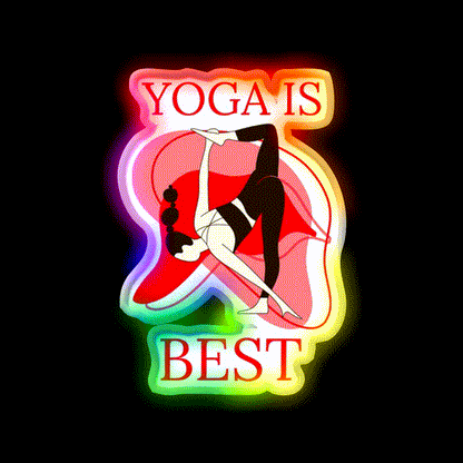 Yoga Is Best Yoga Led Neon Sign For Wellness Space Rgb Color