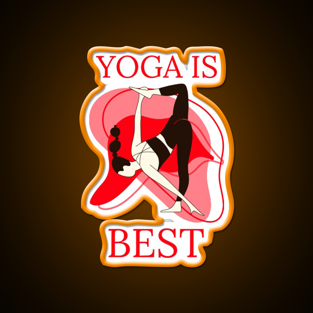 Yoga Is Best Yoga Led Neon Sign For Wellness Space Rgb Color