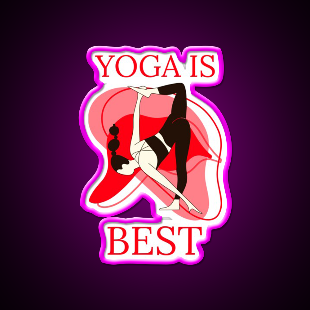 Yoga Is Best Yoga Led Neon Sign For Wellness Space Rgb Color
