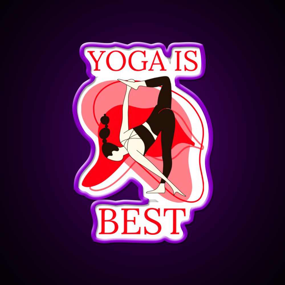 Yoga Is Best Yoga Led Neon Sign For Wellness Space Rgb Color