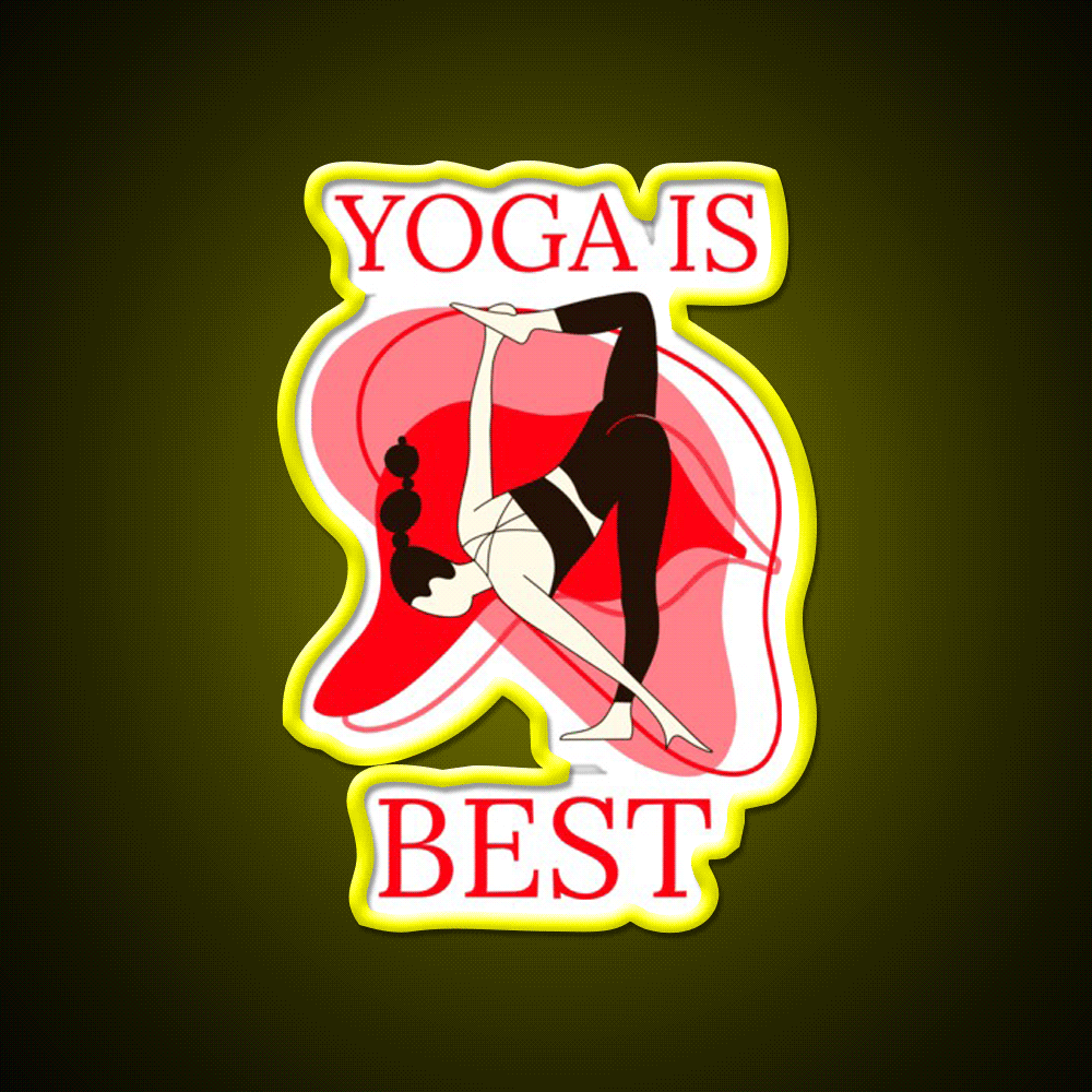 Yoga Is Best Yoga Led Neon Sign For Wellness Space Rgb Color