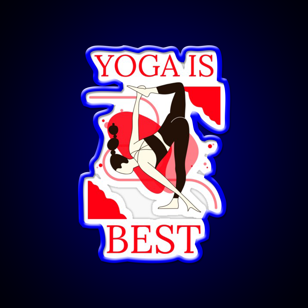 Yoga Is Best Yoga Led Neon Sign For Wellness Space Yoga Studio Rgb Color