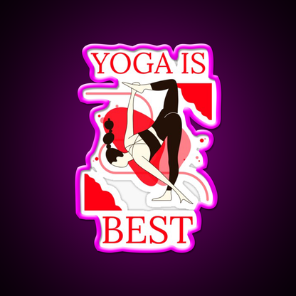 Yoga Is Best Yoga Led Neon Sign For Wellness Space Yoga Studio Rgb Color