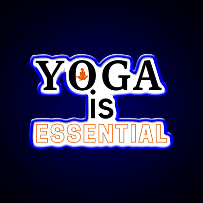 Yoga Is Essential Yoga Led Neon Sign For Wellness Space Rgb Color