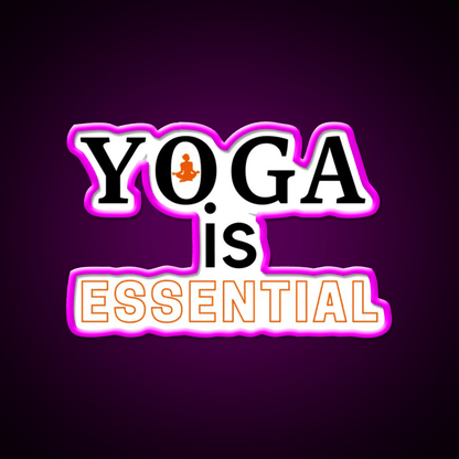 Yoga Is Essential Yoga Led Neon Sign For Wellness Space Rgb Color - Shineneon