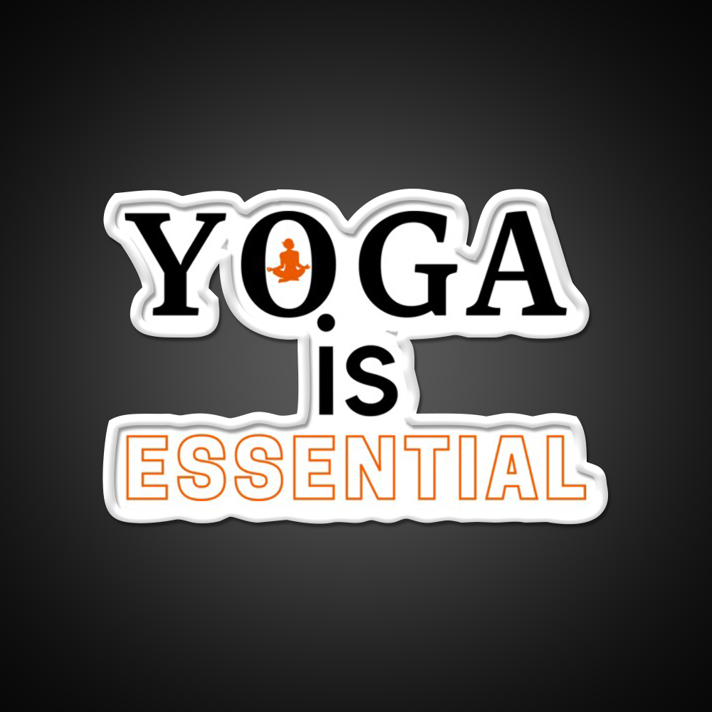 Yoga Is Essential Yoga Led Neon Sign For Wellness Space Rgb Color