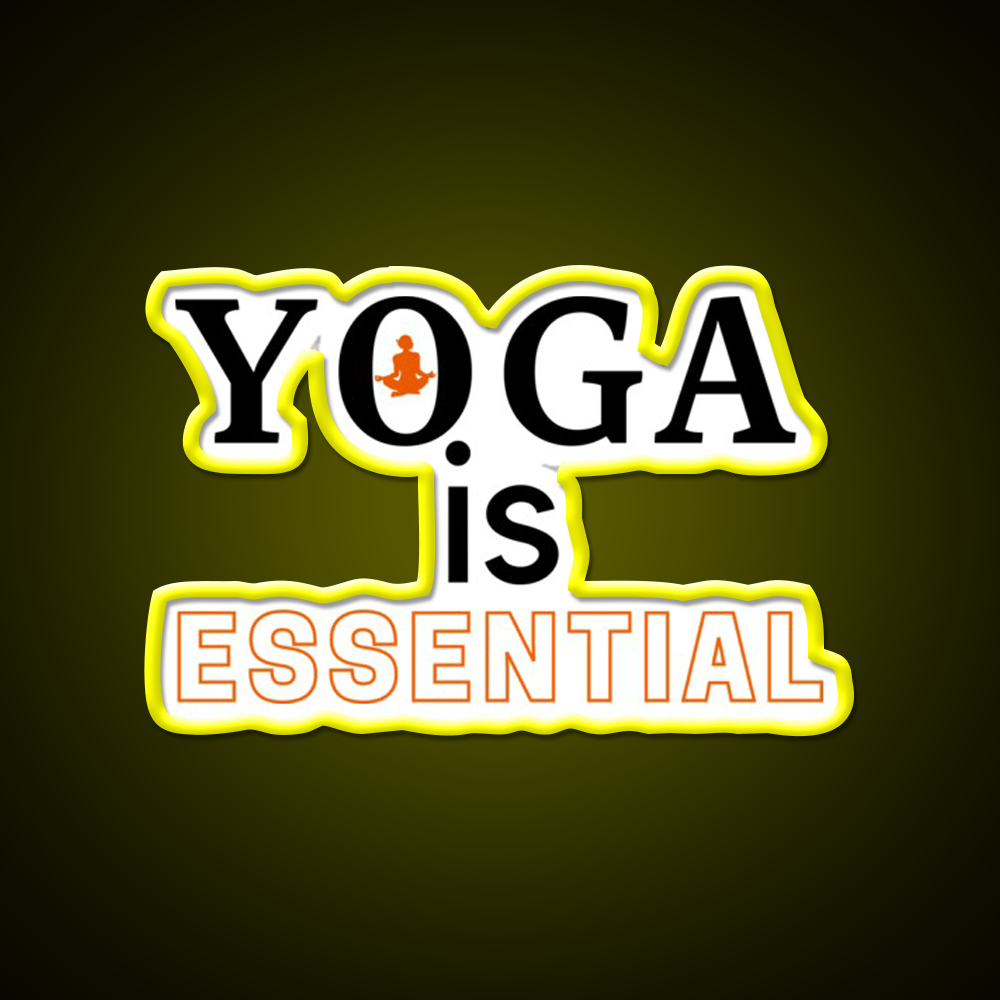 Yoga Is Essential Yoga Led Neon Sign For Wellness Space Rgb Color