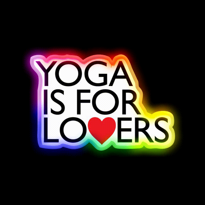 Yoga Is For Lovers Yoga Led Neon Sign For Wellness Space Rgb Color