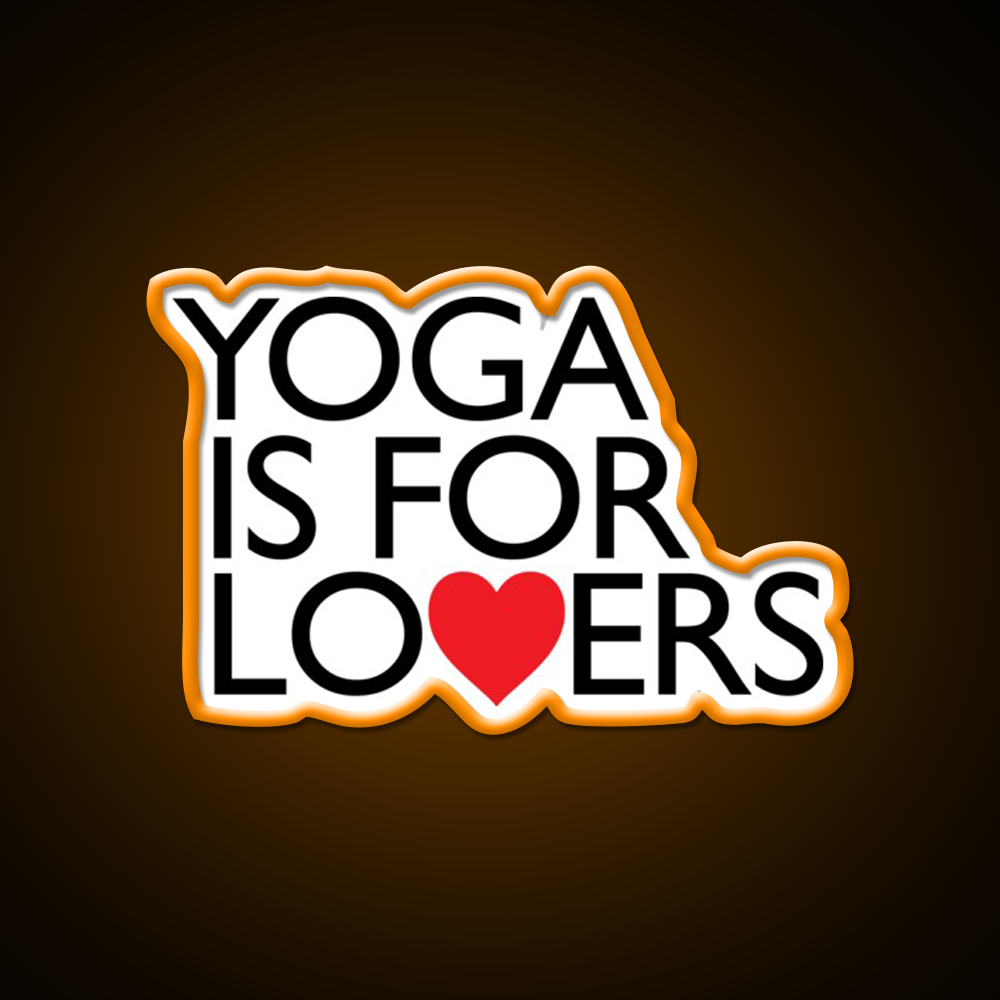 Yoga Is For Lovers Yoga Led Neon Sign For Wellness Space Rgb Color