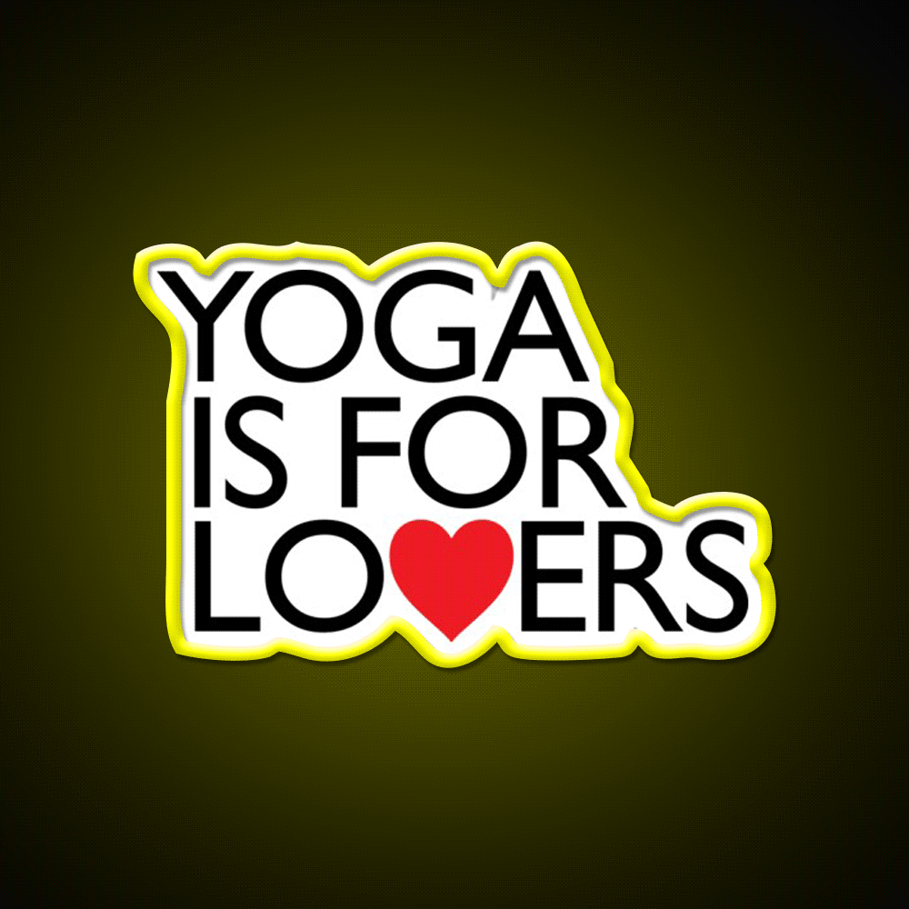 Yoga Is For Lovers Yoga Led Neon Sign For Wellness Space Rgb Color