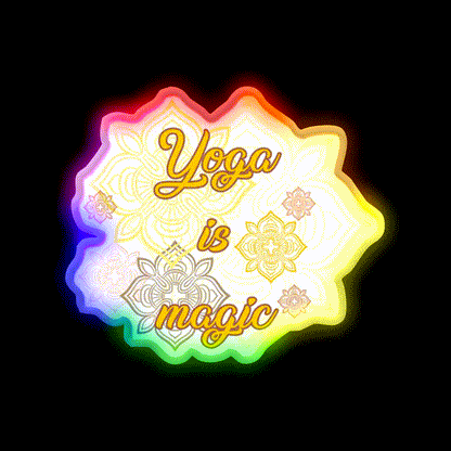 Yoga Is Magic Yoga Led Neon Sign For Wellness Space Rgb Color