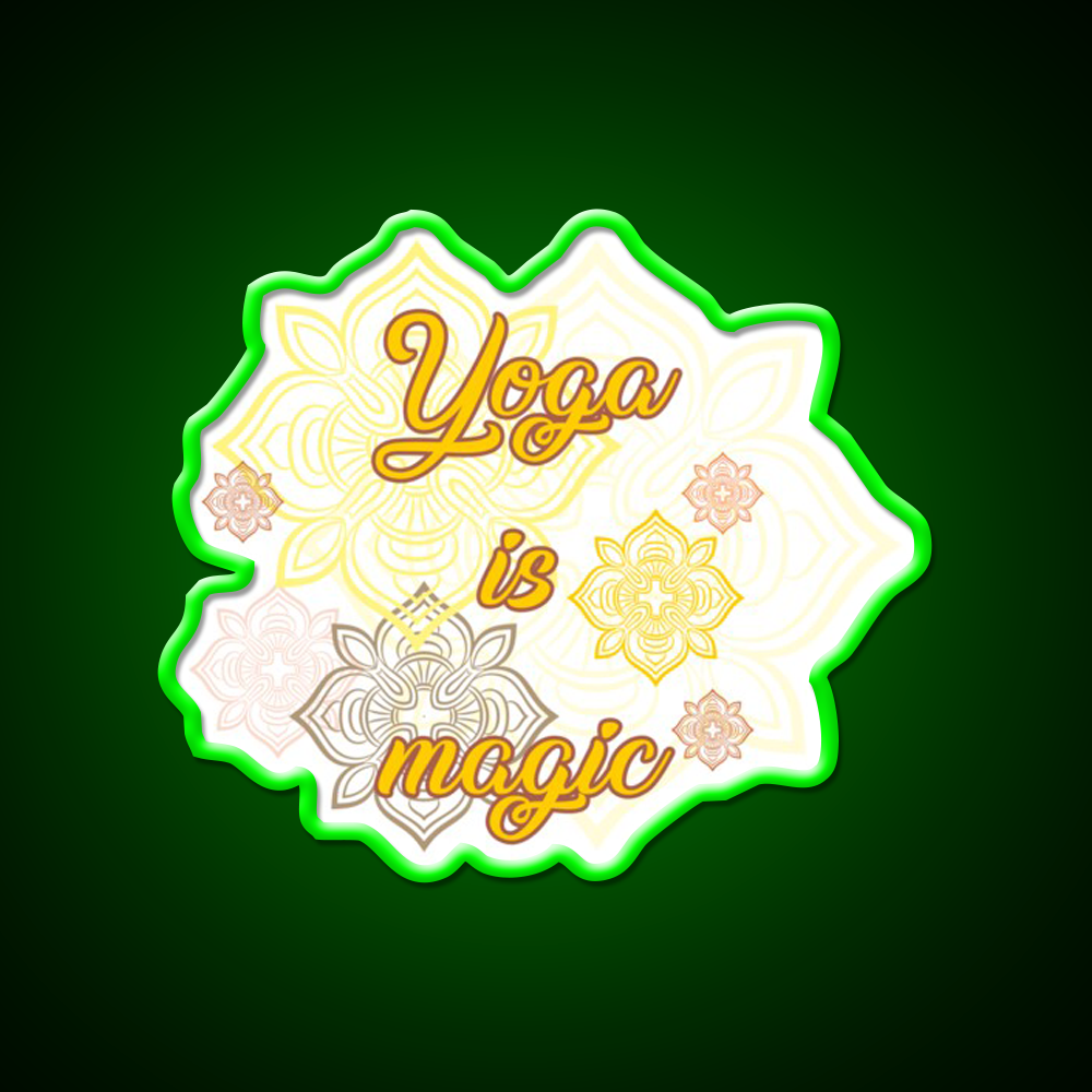 Yoga Is Magic Yoga Led Neon Sign For Wellness Space Rgb Color