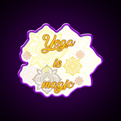 Yoga Is Magic Yoga Led Neon Sign For Wellness Space Rgb Color