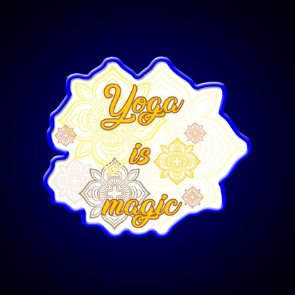 Yoga Is Magic Yoga Led Neon Sign For Wellness Space Rgb Color - Shineneon