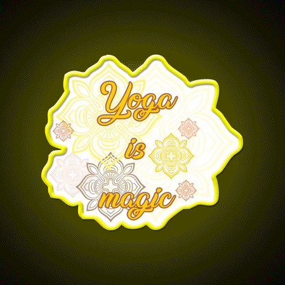 Yoga Is Magic Yoga Led Neon Sign For Wellness Space Rgb Color