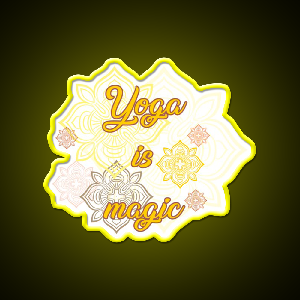 Yoga Is Magic Yoga Led Neon Sign For Wellness Space Rgb Color