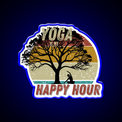 Yoga Is My Happy Hour Yoga Led Neon Sign For Wellness Space Rgb Color