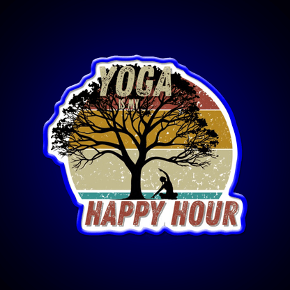 Yoga Is My Happy Hour Yoga Led Neon Sign For Wellness Space Rgb Color - Shineneon