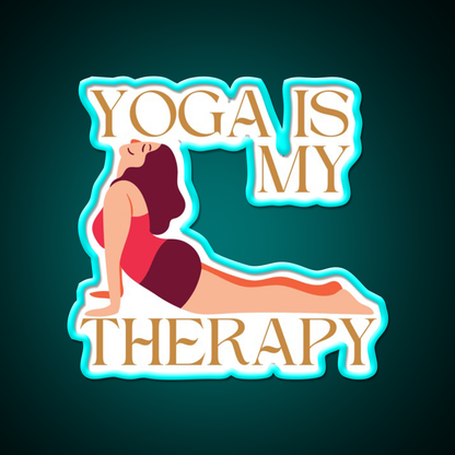 Yoga Is My Therapy Yoga Led Neon Sign For Wellness Space Rgb Color
