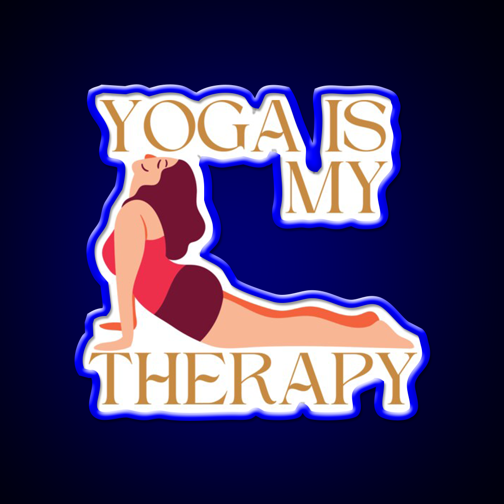 Yoga Is My Therapy Yoga Led Neon Sign For Wellness Space Rgb Color
