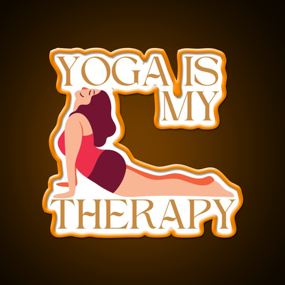 Yoga Is My Therapy Yoga Led Neon Sign For Wellness Space Rgb Color