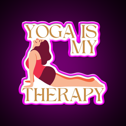Yoga Is My Therapy Yoga Led Neon Sign For Wellness Space Rgb Color