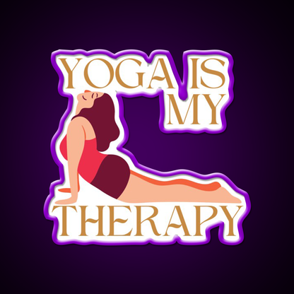 Yoga Is My Therapy Yoga Led Neon Sign For Wellness Space Rgb Color