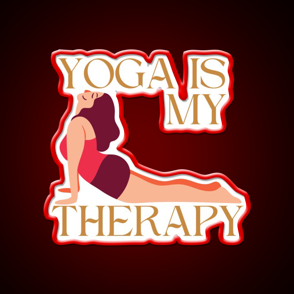 Yoga Is My Therapy Yoga Led Neon Sign For Wellness Space Rgb Color