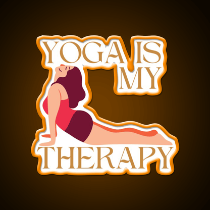 Yoga Is My Therapy Yoga Led Neon Sign For Wellness Space Rgb Color - Shineneon