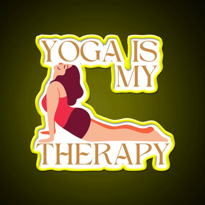 Yoga Is My Therapy Yoga Led Neon Sign For Wellness Space Rgb Color