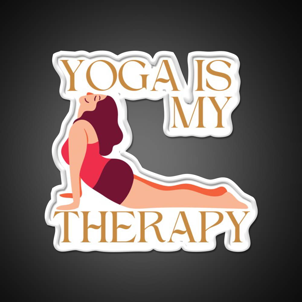 Yoga Is My Therapy Yoga Led Neon Sign For Wellness Space Rgb Color