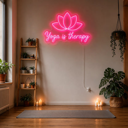 Yoga Is Therapy LED Neon Sign - 01 Original Product Image