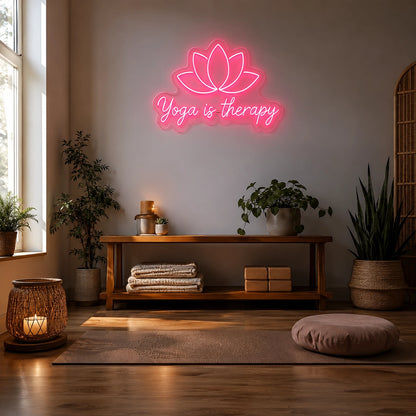 Yoga Is Therapy LED Neon Sign - 02 High-Converting Product Image