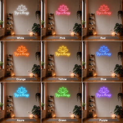 Yoga Is Therapy LED Neon Sign - 05 Color Grid