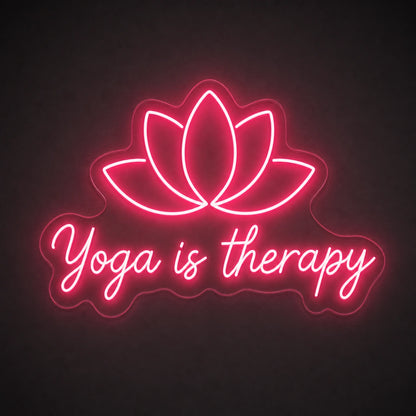 Yoga Is Therapy LED Neon Sign Garage Man Cave Neon Sign main product image