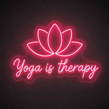 Yoga Is Therapy LED Neon Sign Garage Man Cave Neon Sign - Shineneon