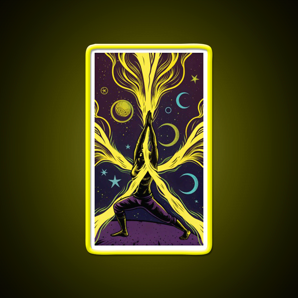 Yoga Led Neon Sign For Wellness Space Art For Yoga Lovers Rgb Color